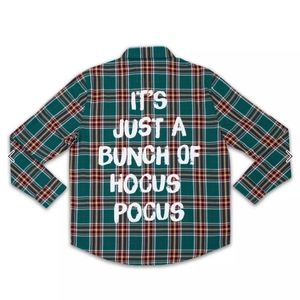 Cakeworthy hocus pocus plaid shirt
